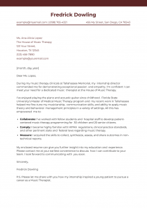 College Cover Letter Example #3