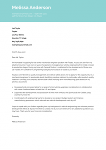 Engineering Cover Letter Example #2