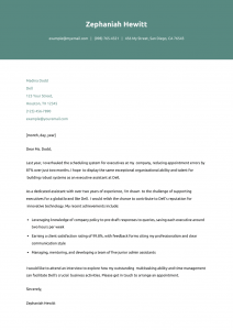 Executive Assistant Cover Letter Example #1