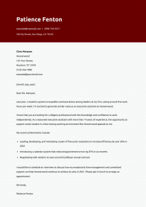 Executive Assistant Cover Letter Example #3