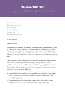 Nurse Grad Cover Letter Example #3