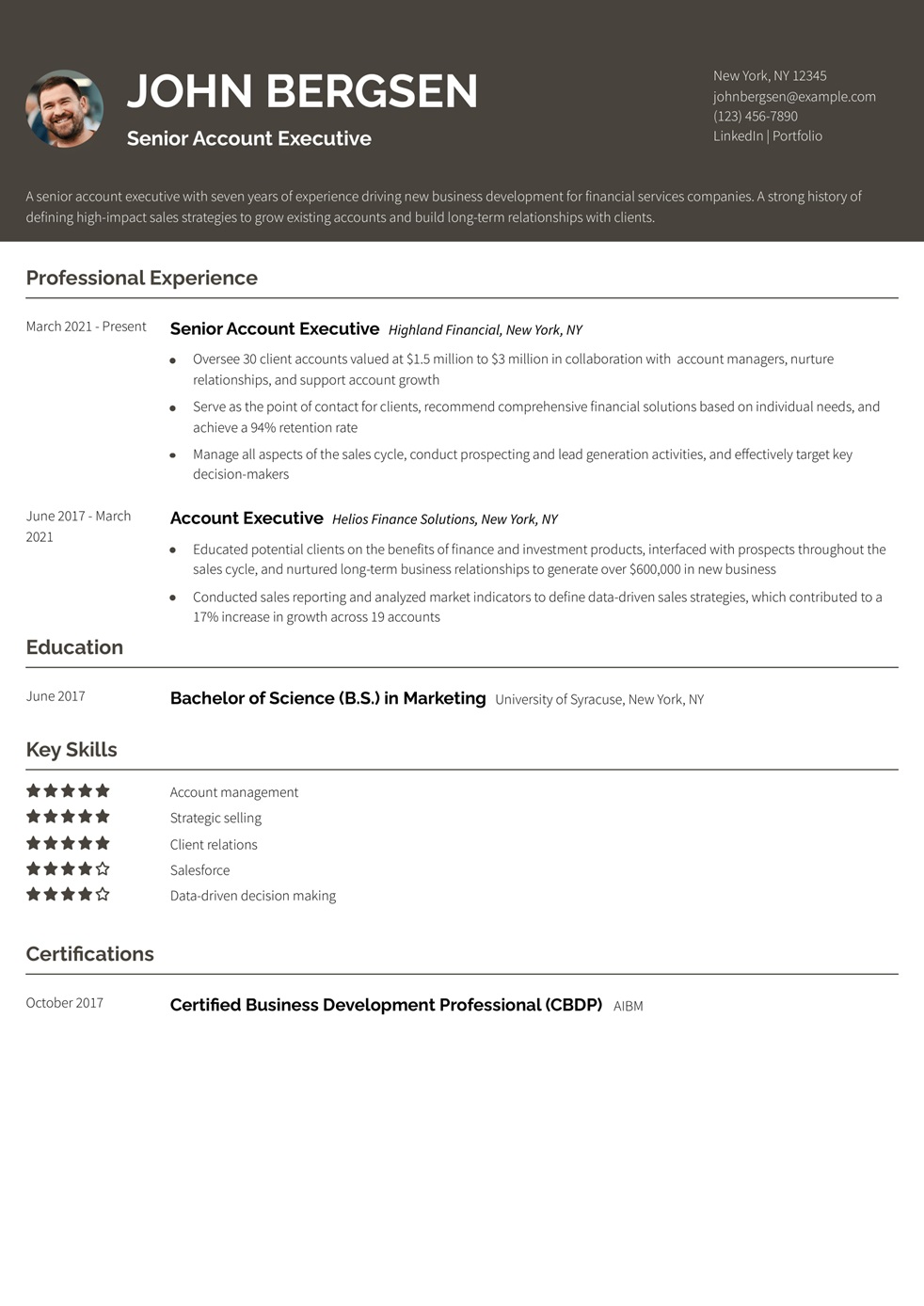 Account Executive Resume Examples and Templates for 2025