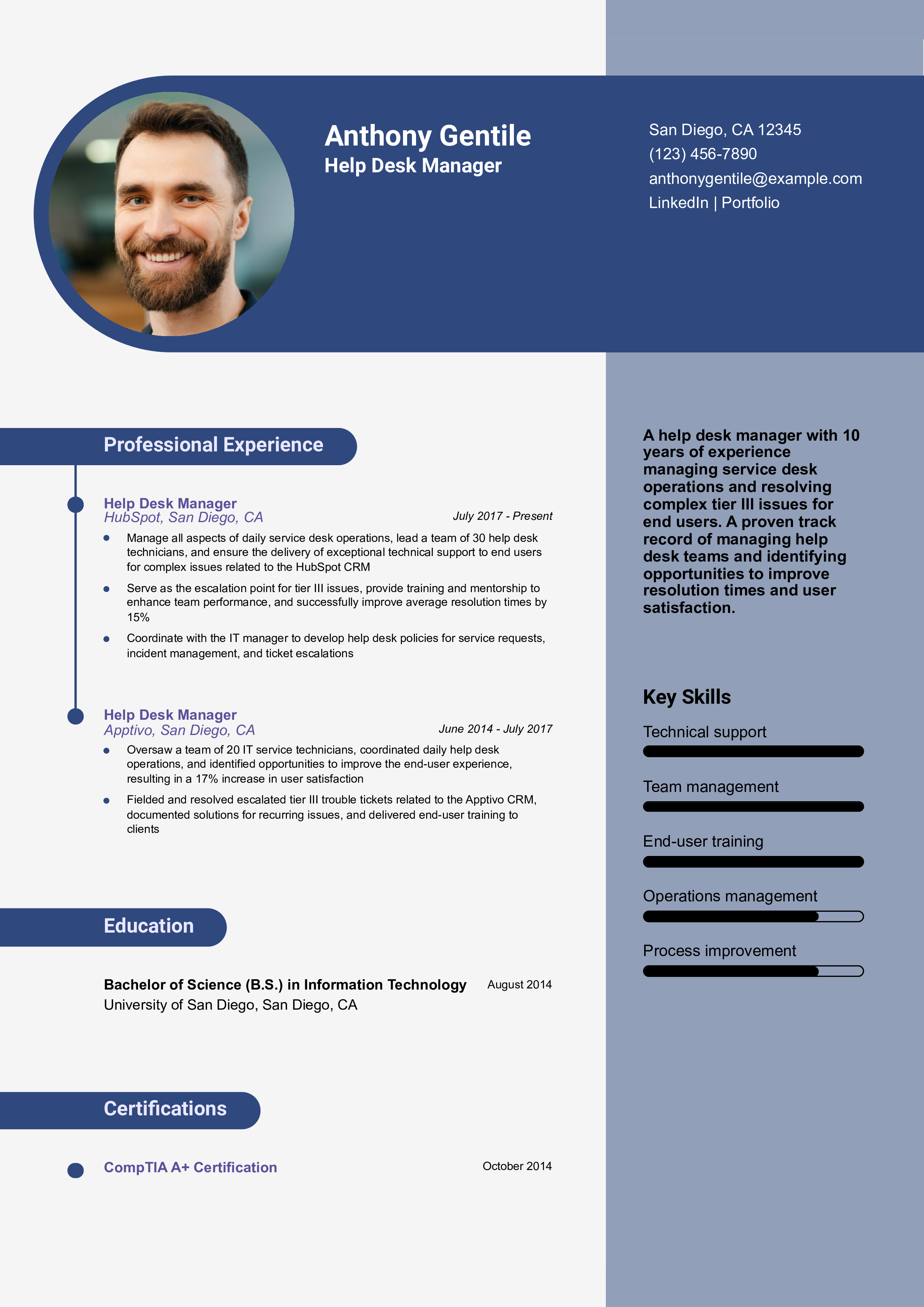 Help Desk Resume