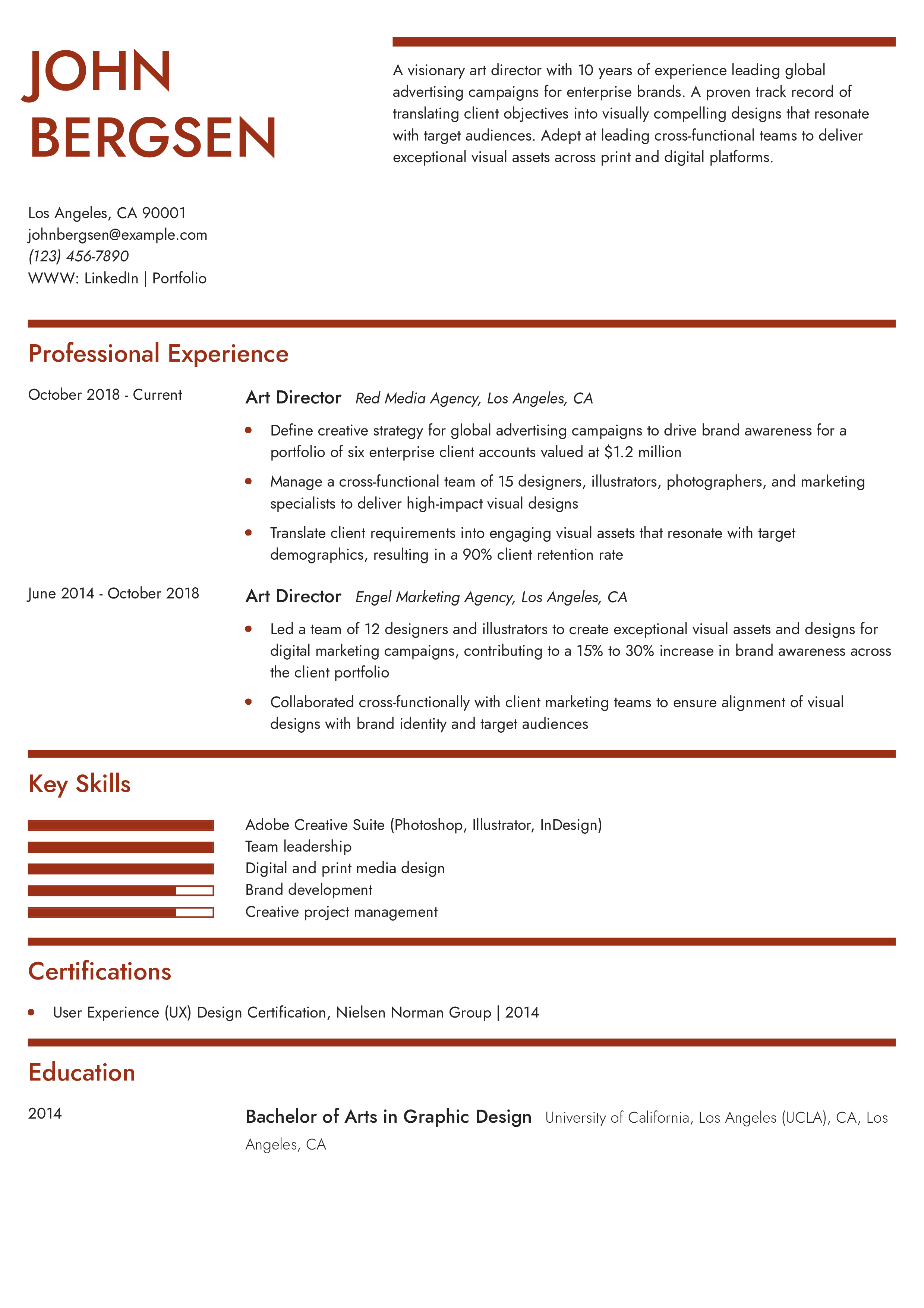 Art Director Resume