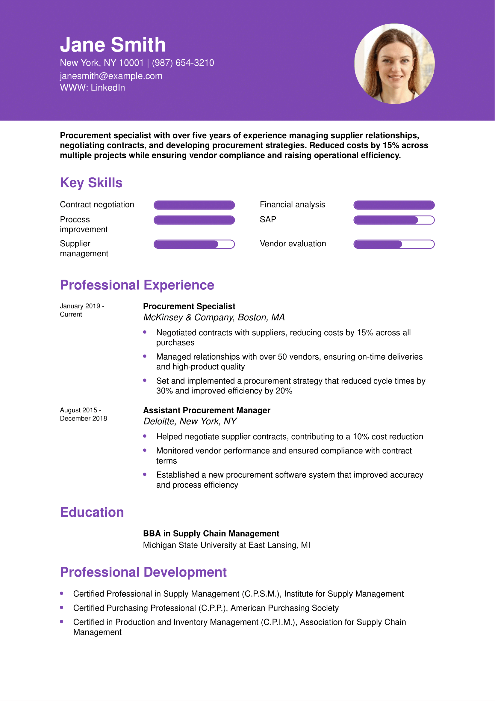 Procurement Resume Examples and Templates for 2025