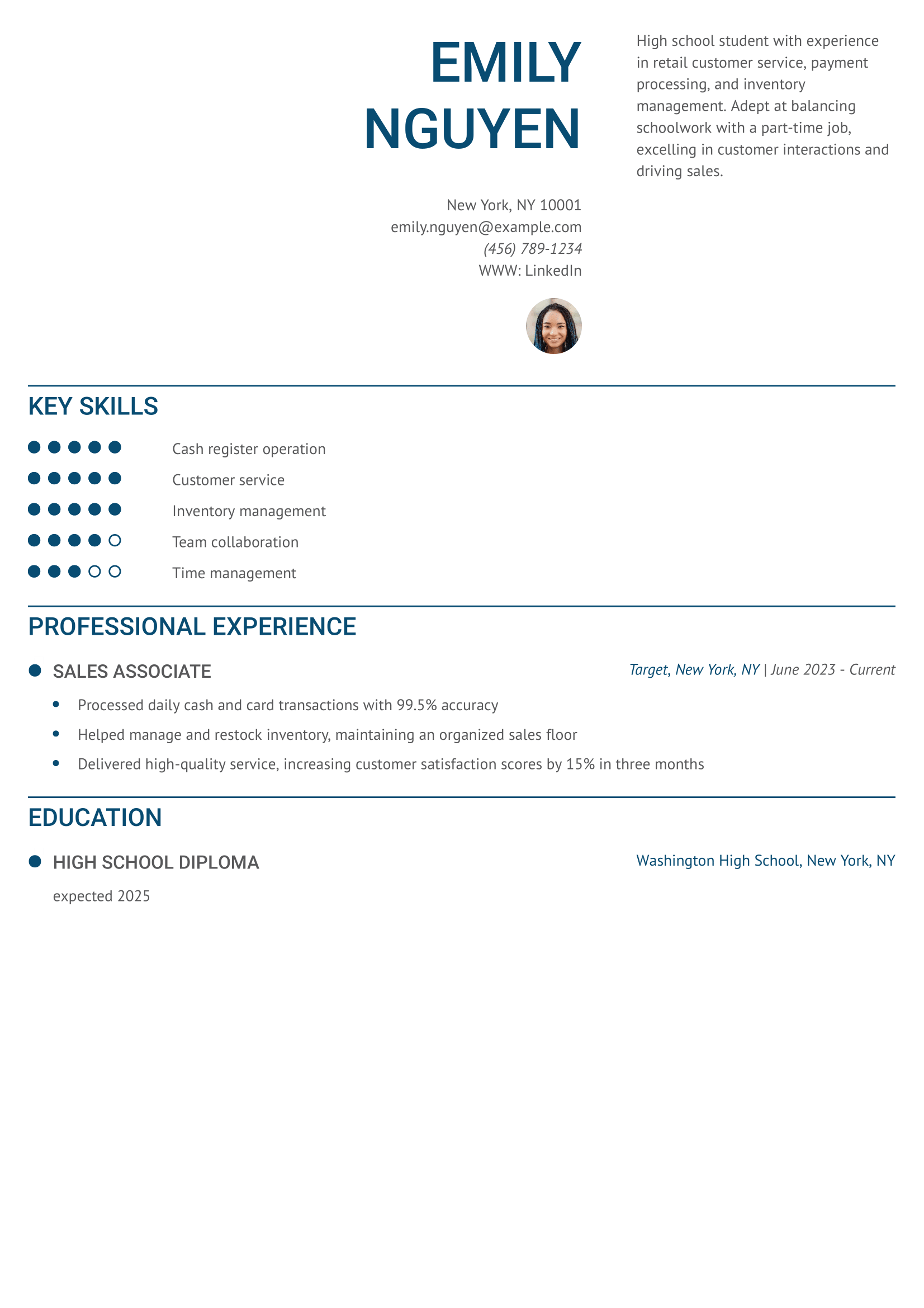 Teen Resume Examples and Templates for 2025