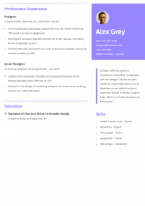 Designer Resume Example