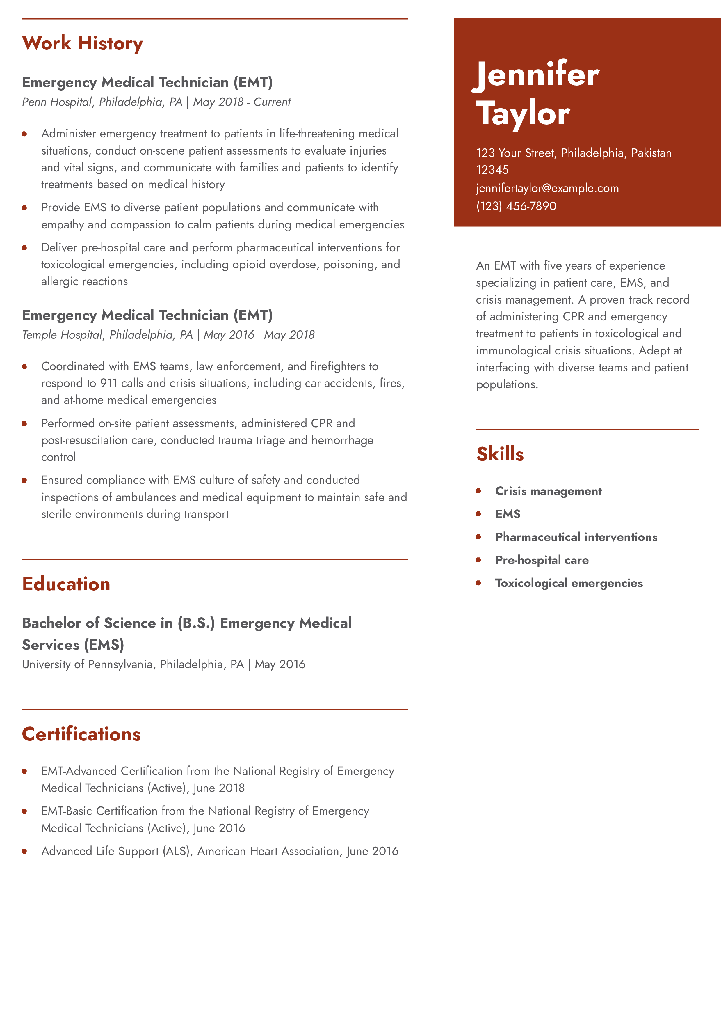 Firefighter Resume Examples and - Hospital EMT.pdf 