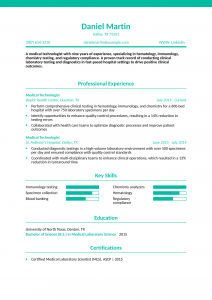 Medical Technologist with Experience