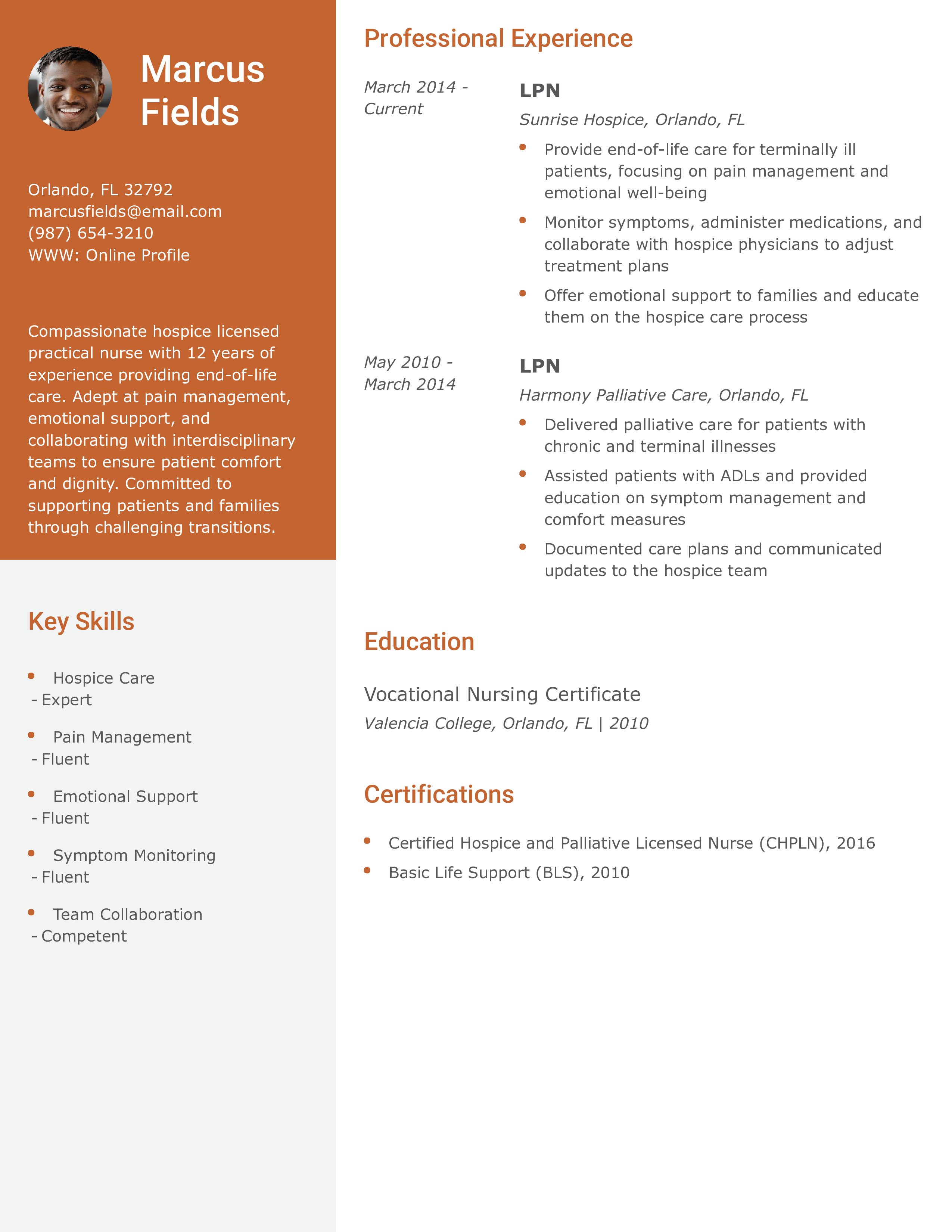 Hospice LPN Resume