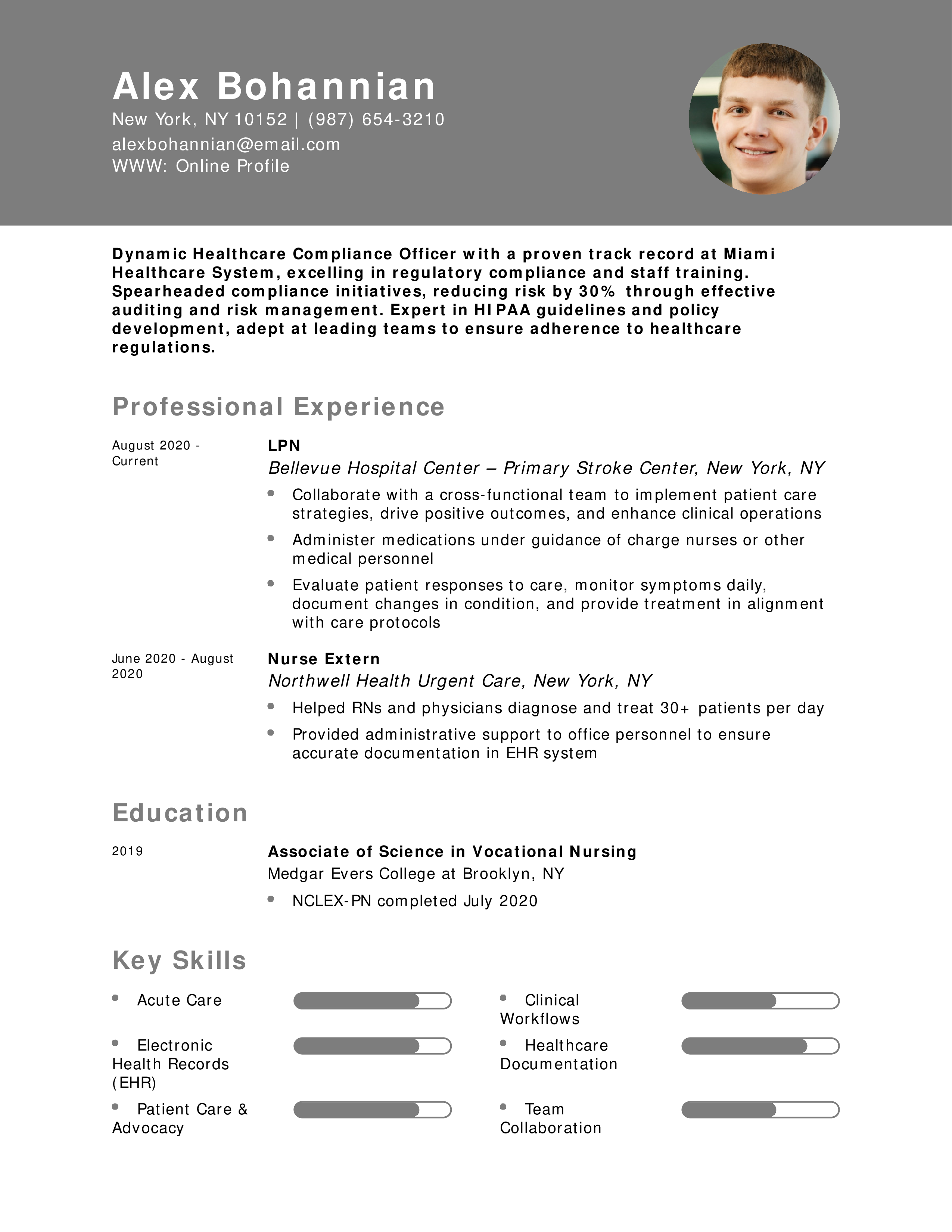 Entry-Level LPN Resume