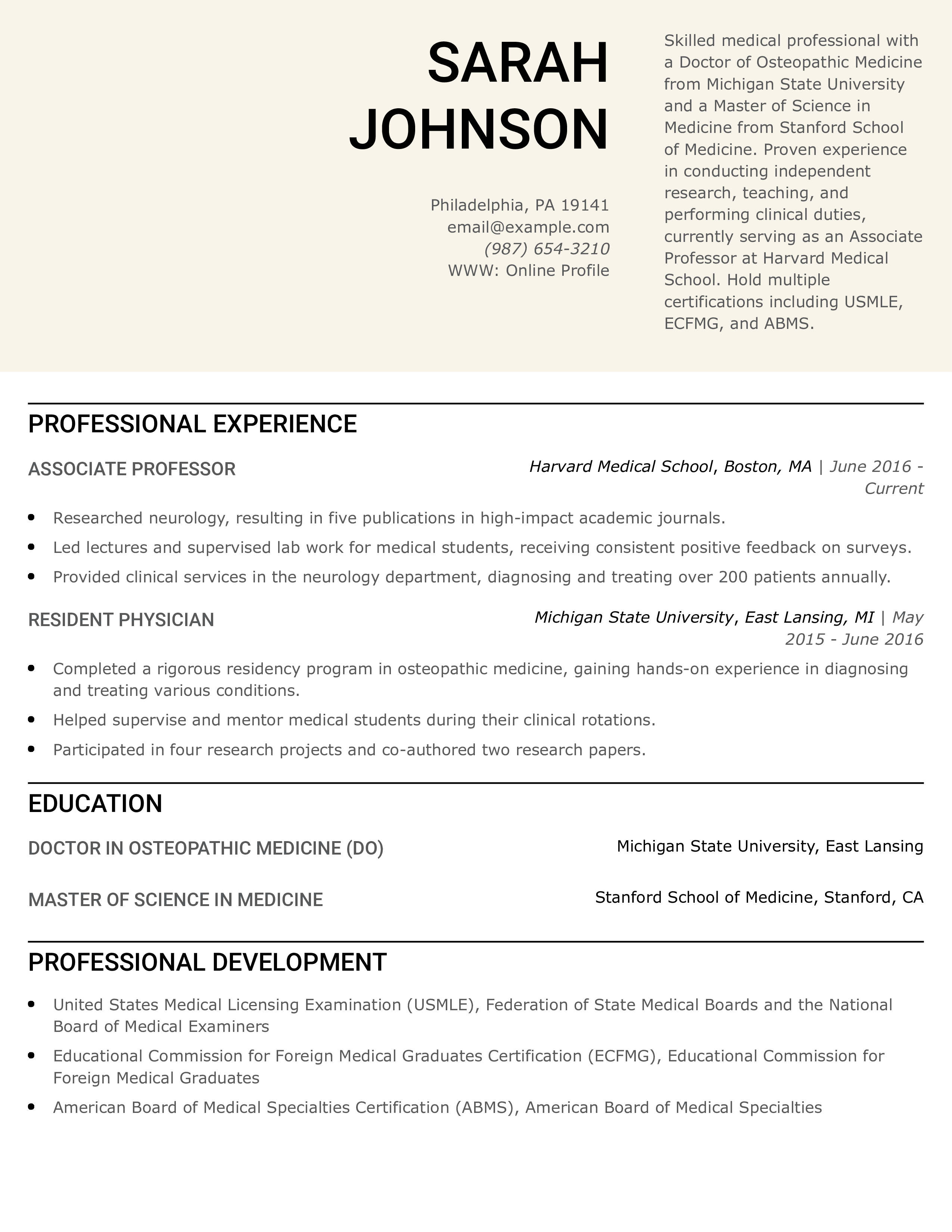 Medical Resume Examples and Templates - MedicalSchool.pdf