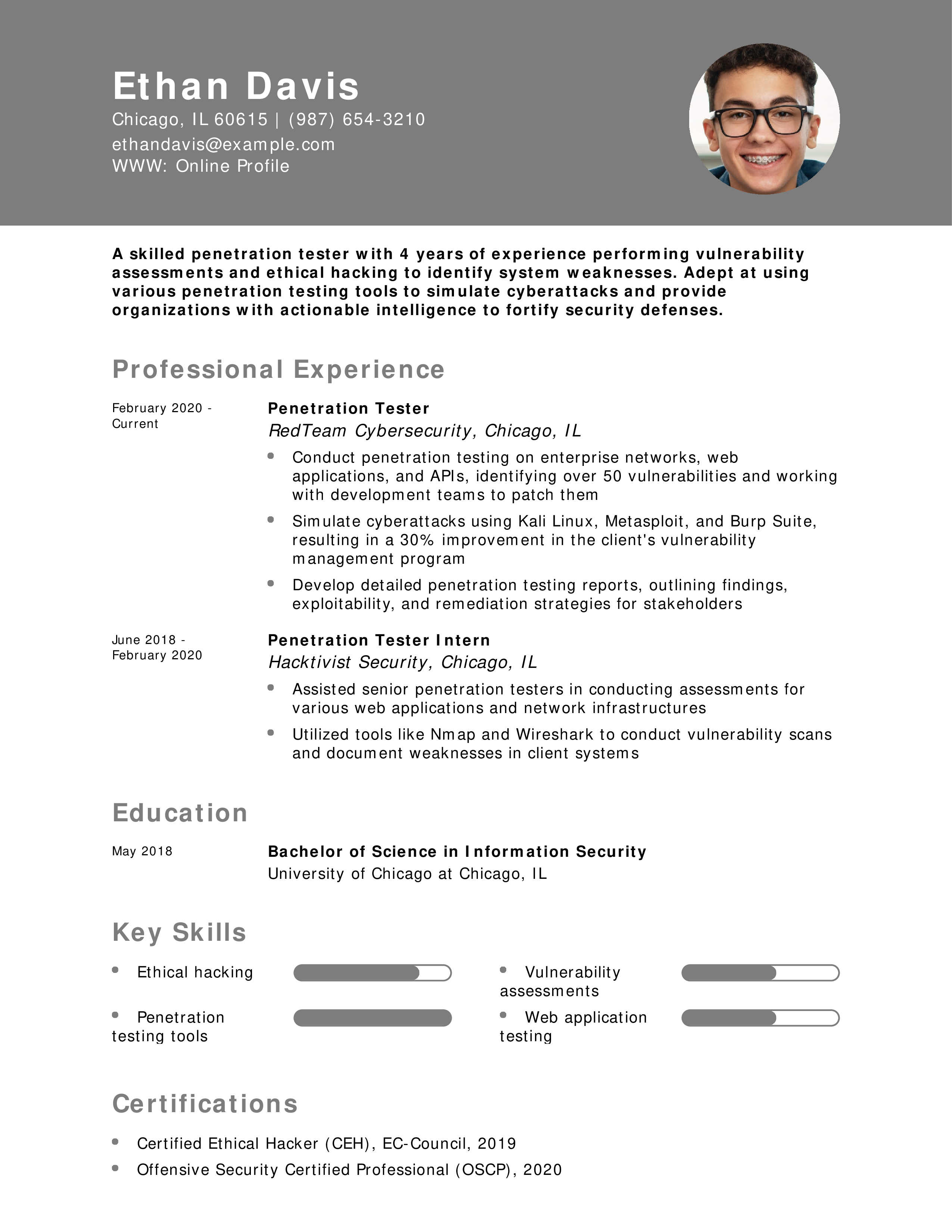 Penetration Tester Resume