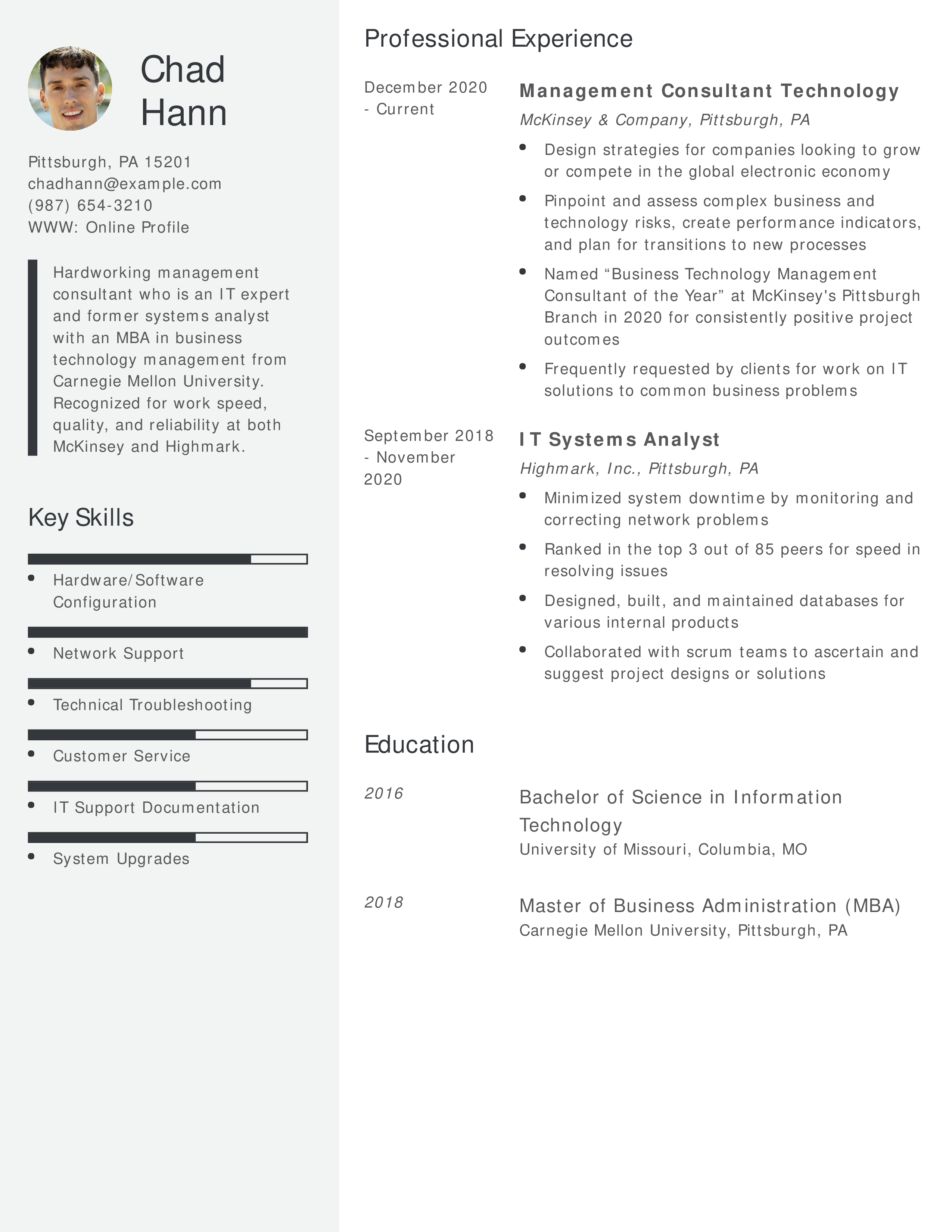 Technology Management Consultant Resume