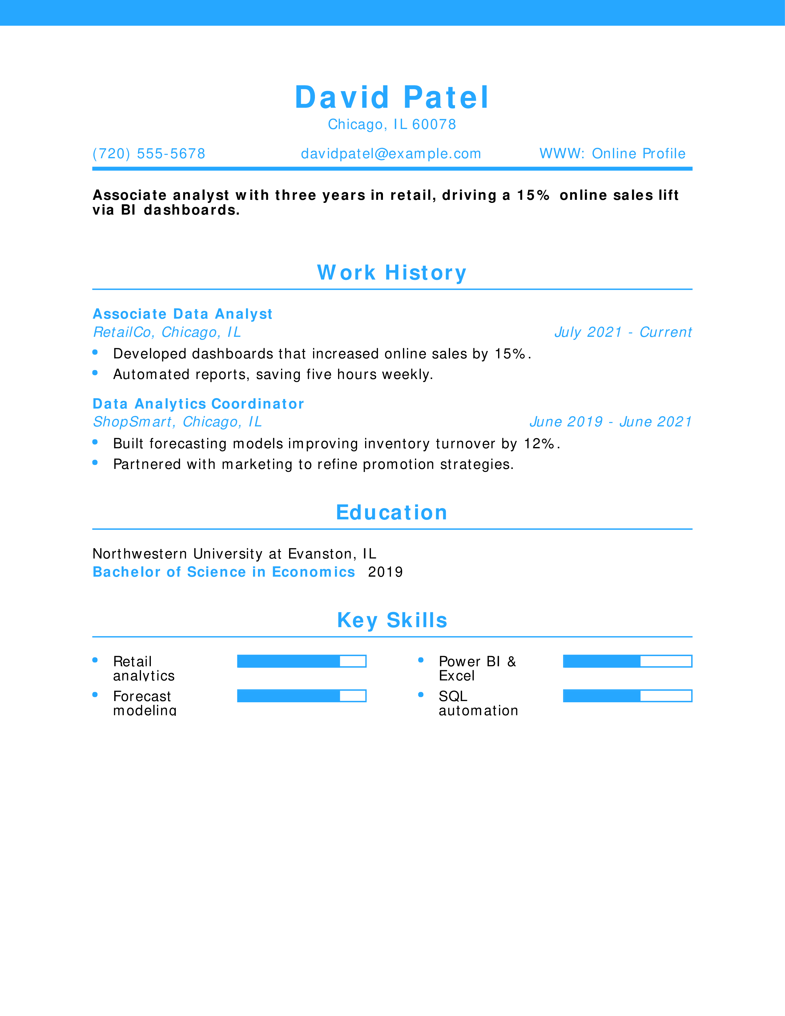 Associate Data Analyst Resume