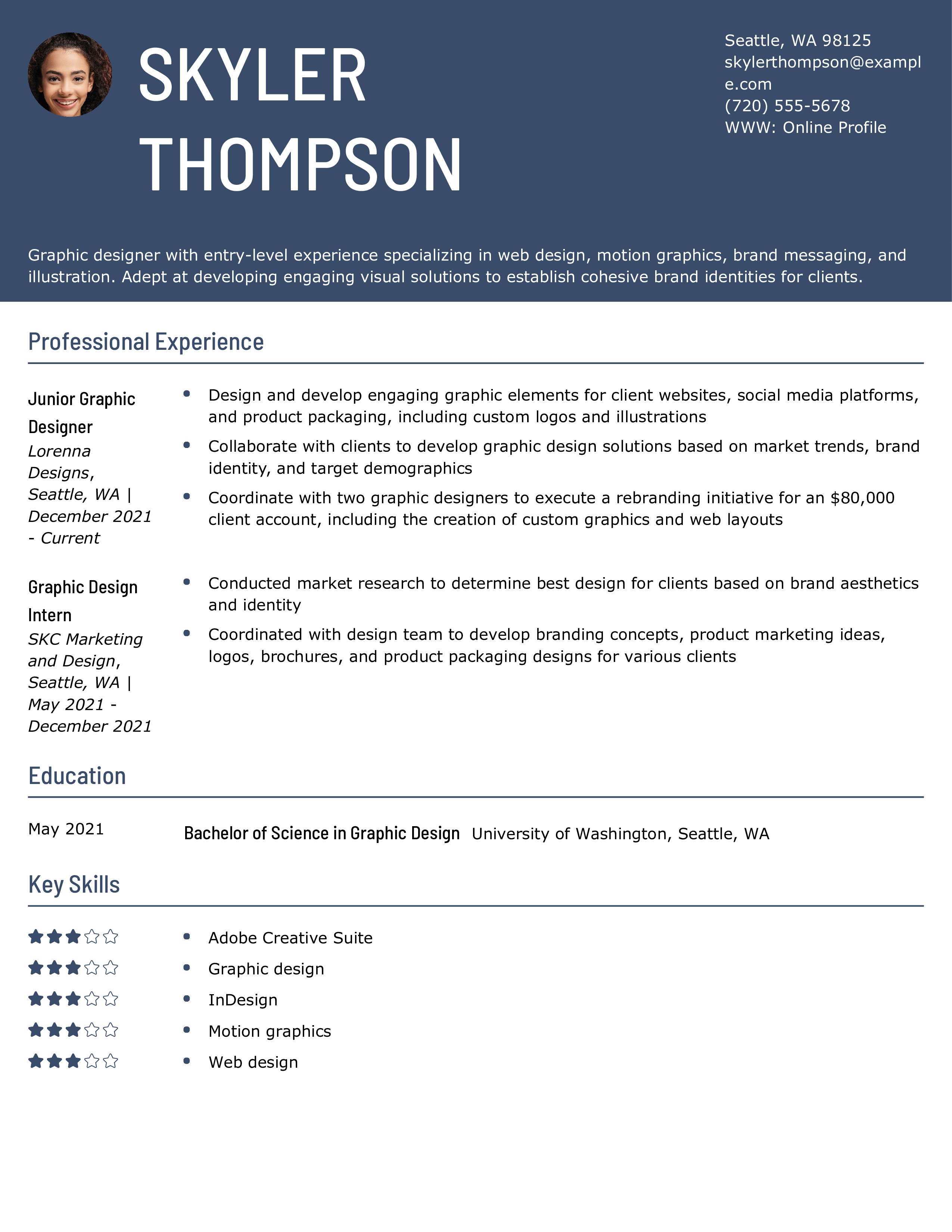 Graphic Designer Resume