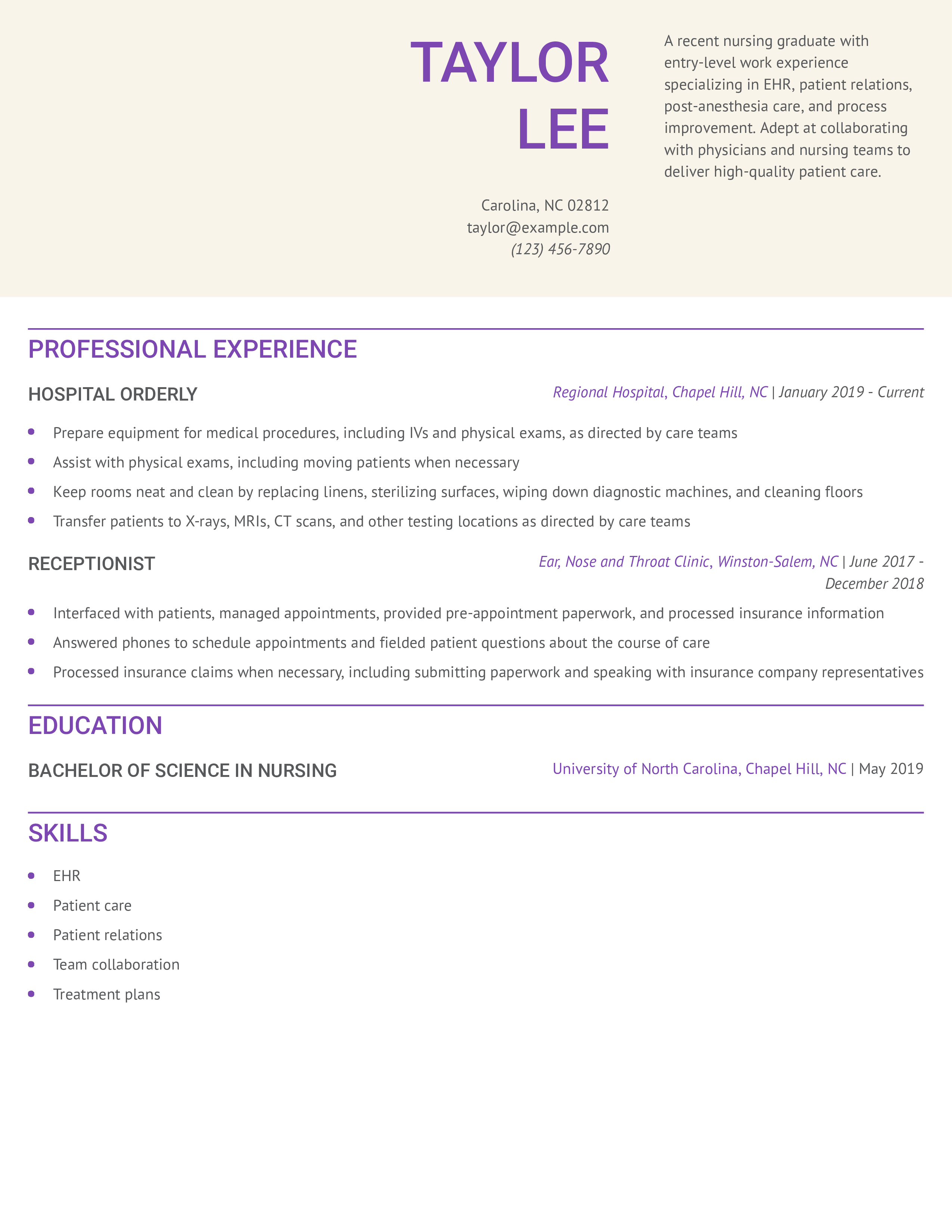 NewGradNursingResumeExampleHomepage