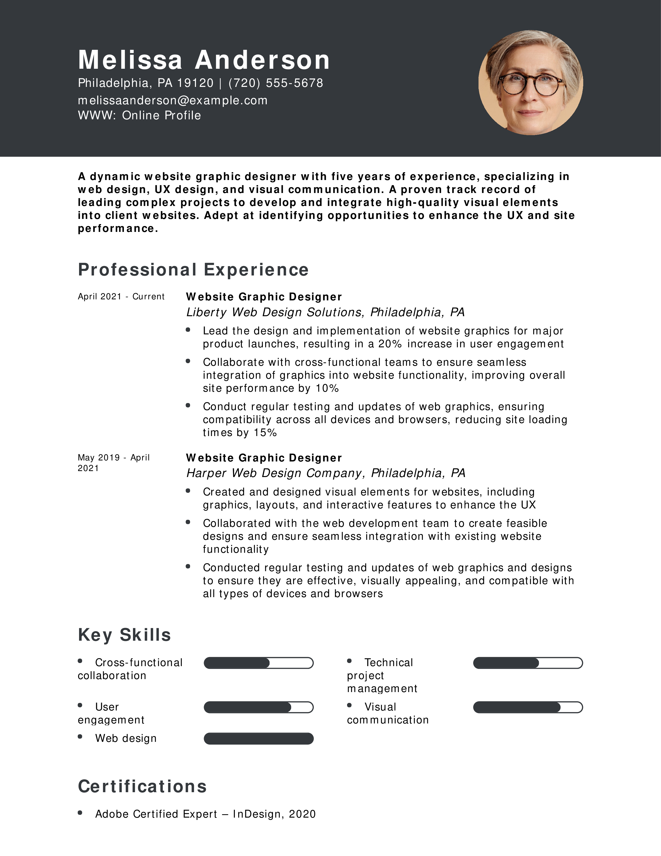 Website Graphic Designer Resume