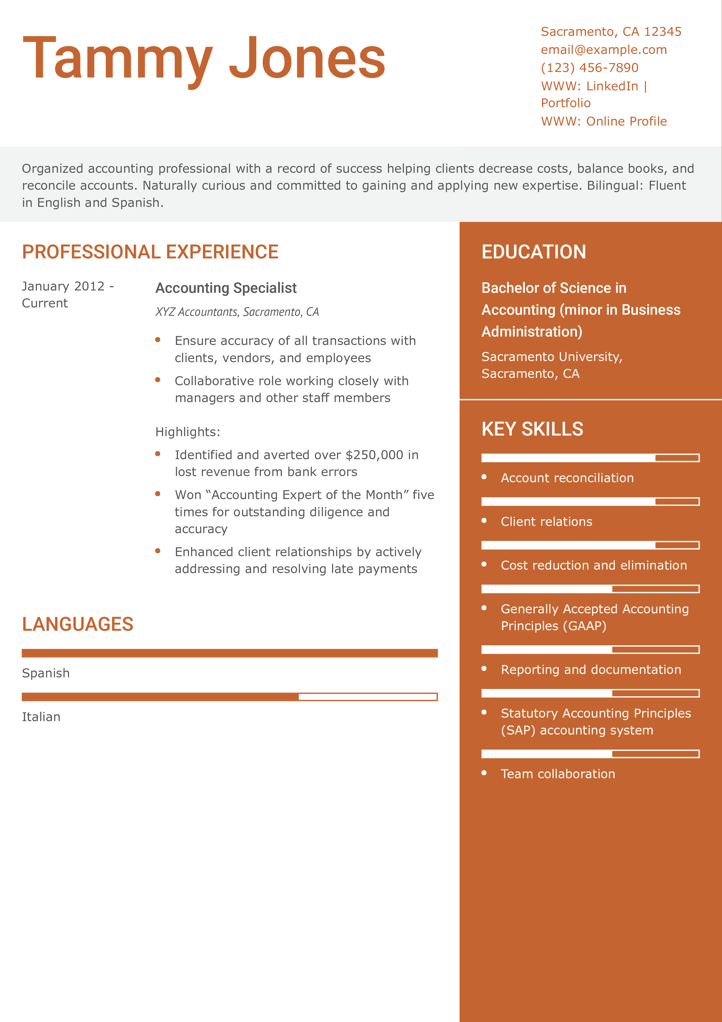 Accountant Resume