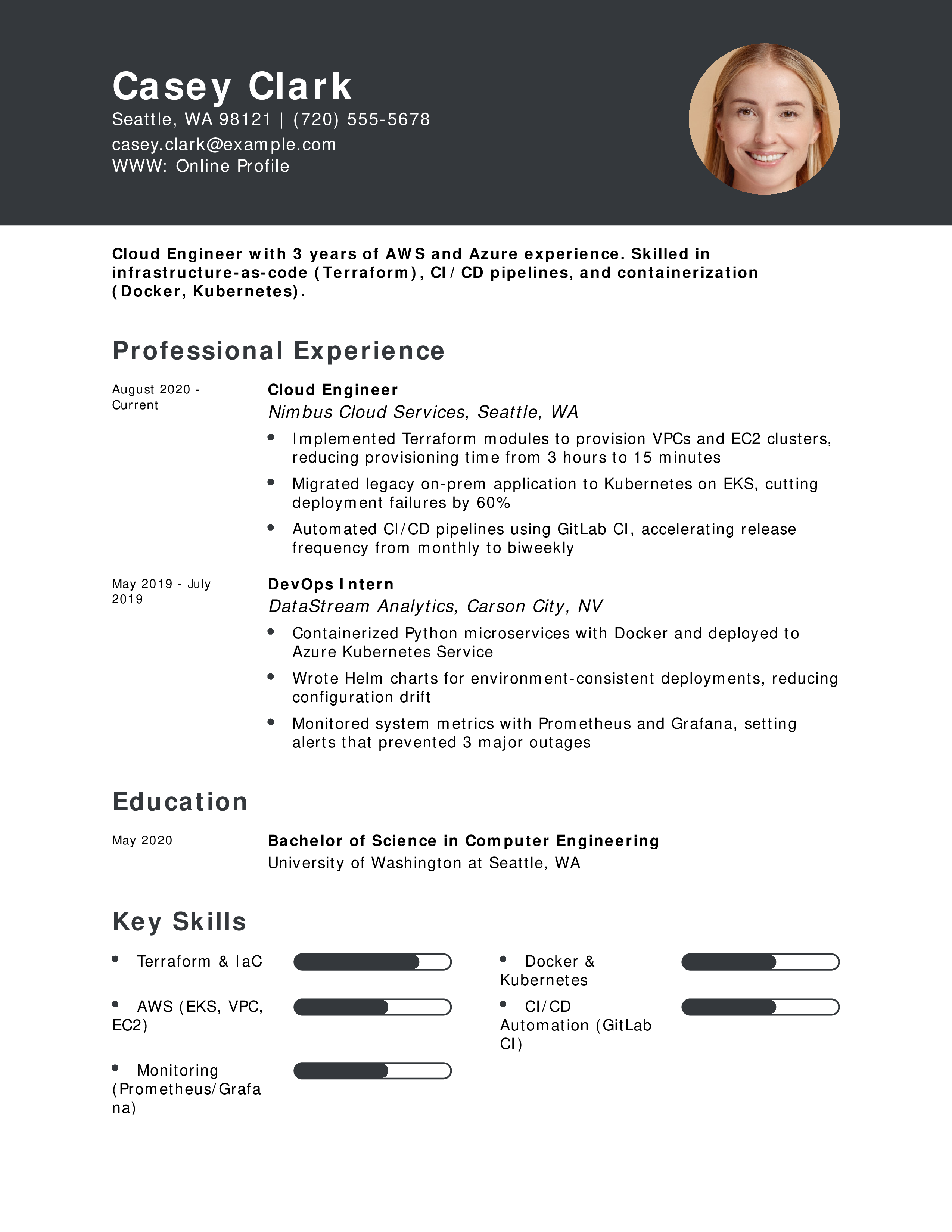 Cloud Engineer Resume