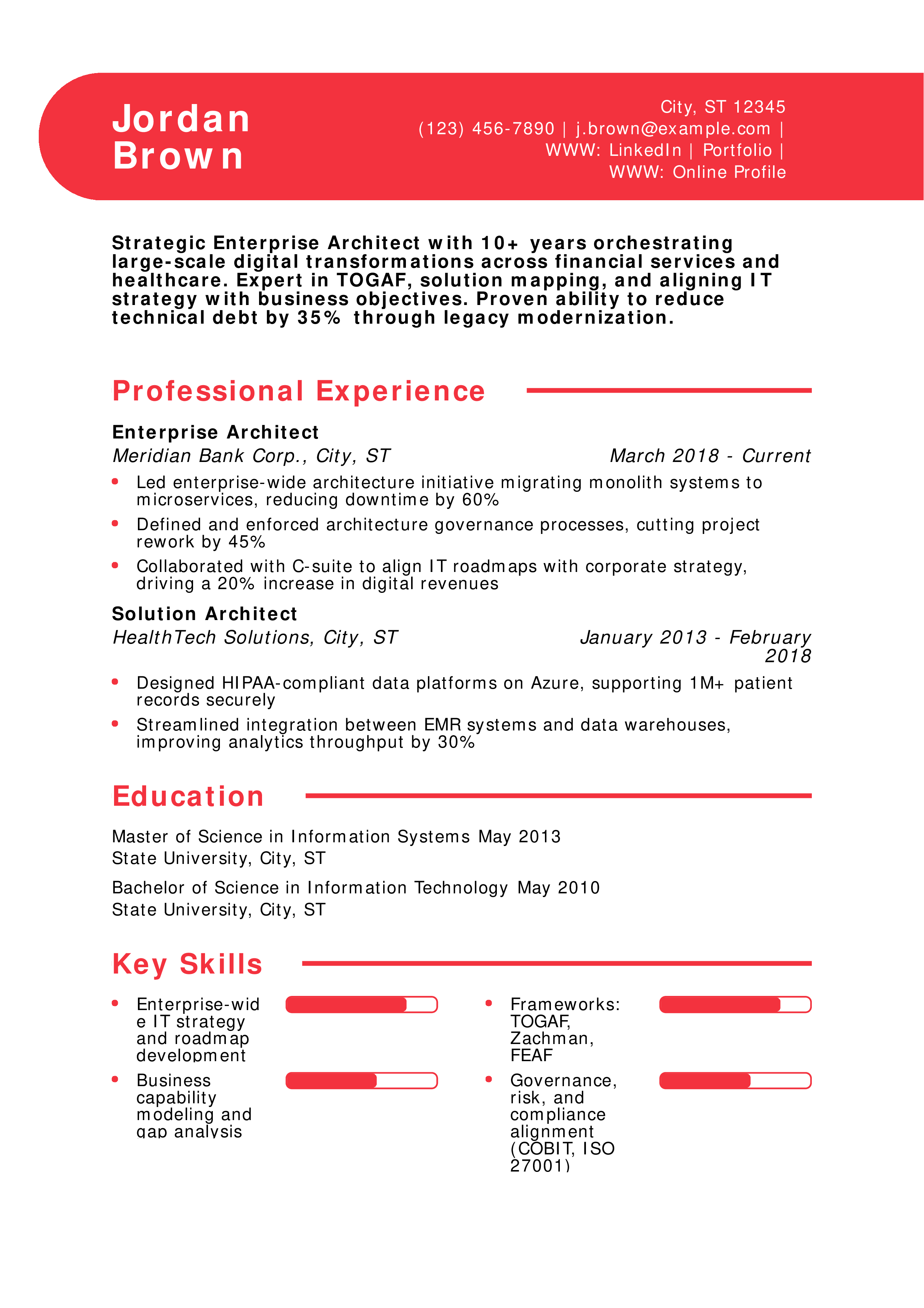 Enterprise Architect Resume