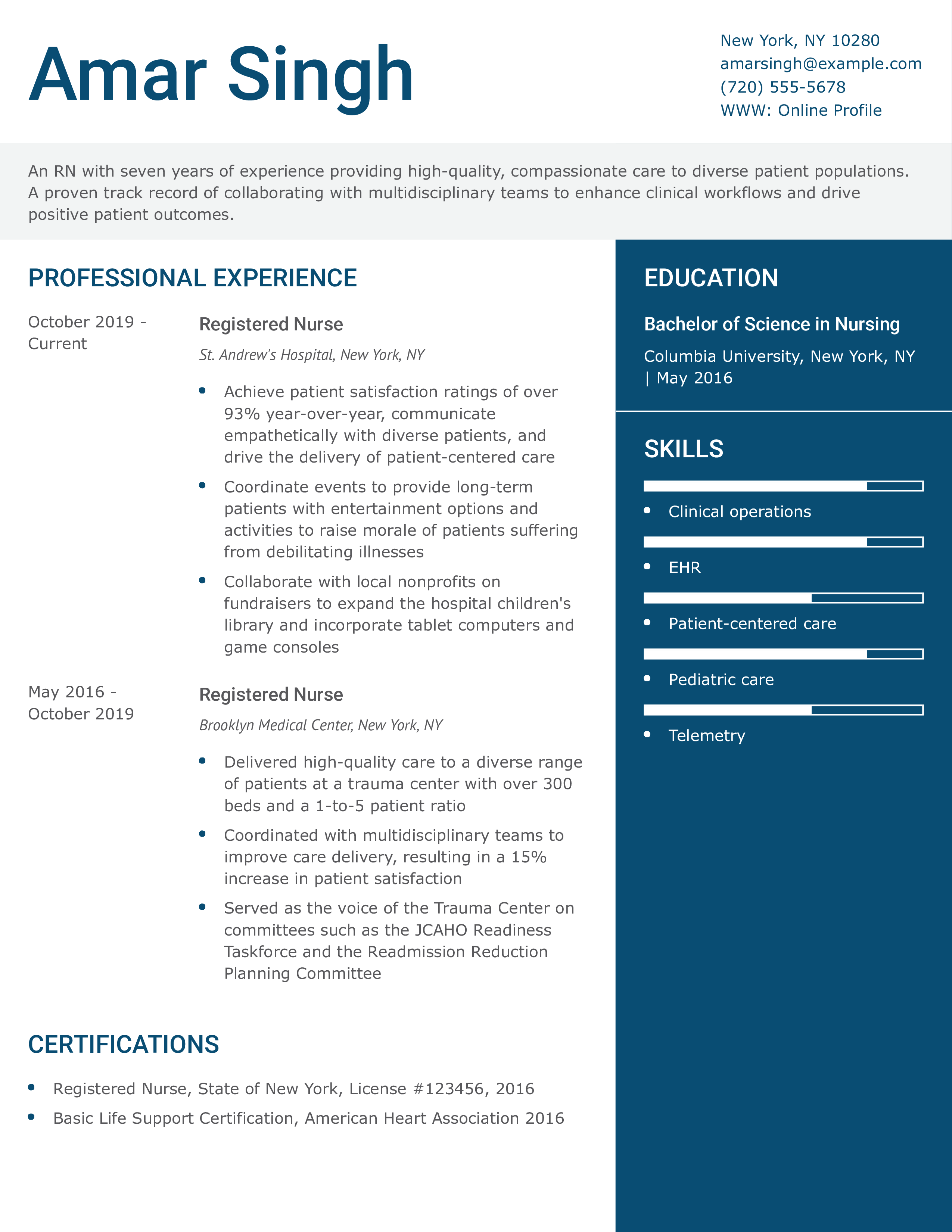 Nurse Resume