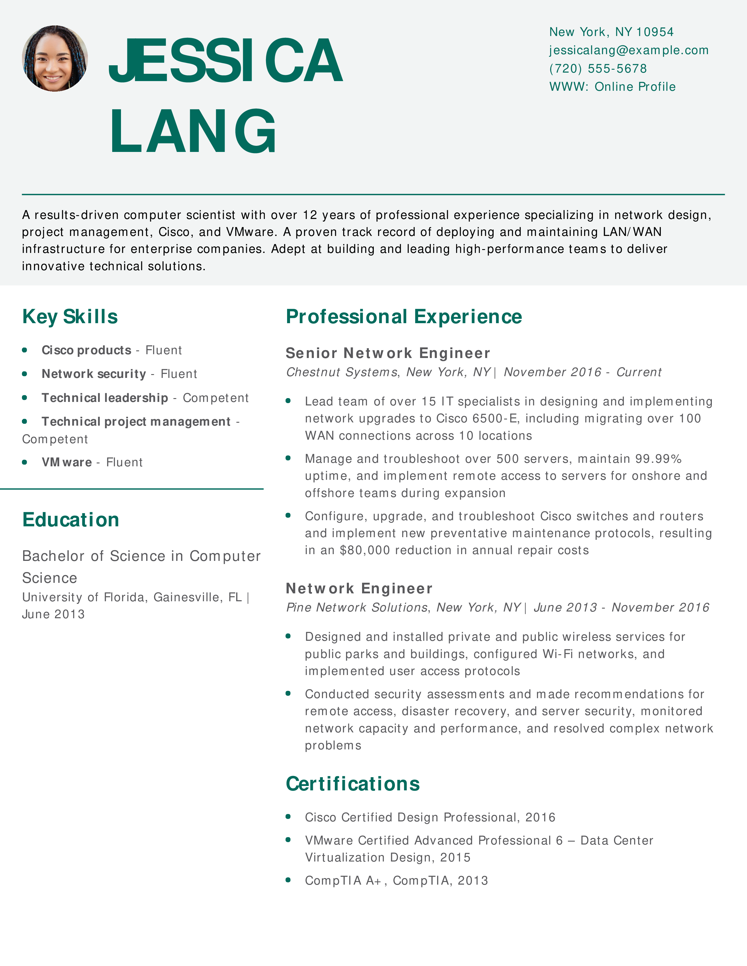 Senior Computer Scientist Resume