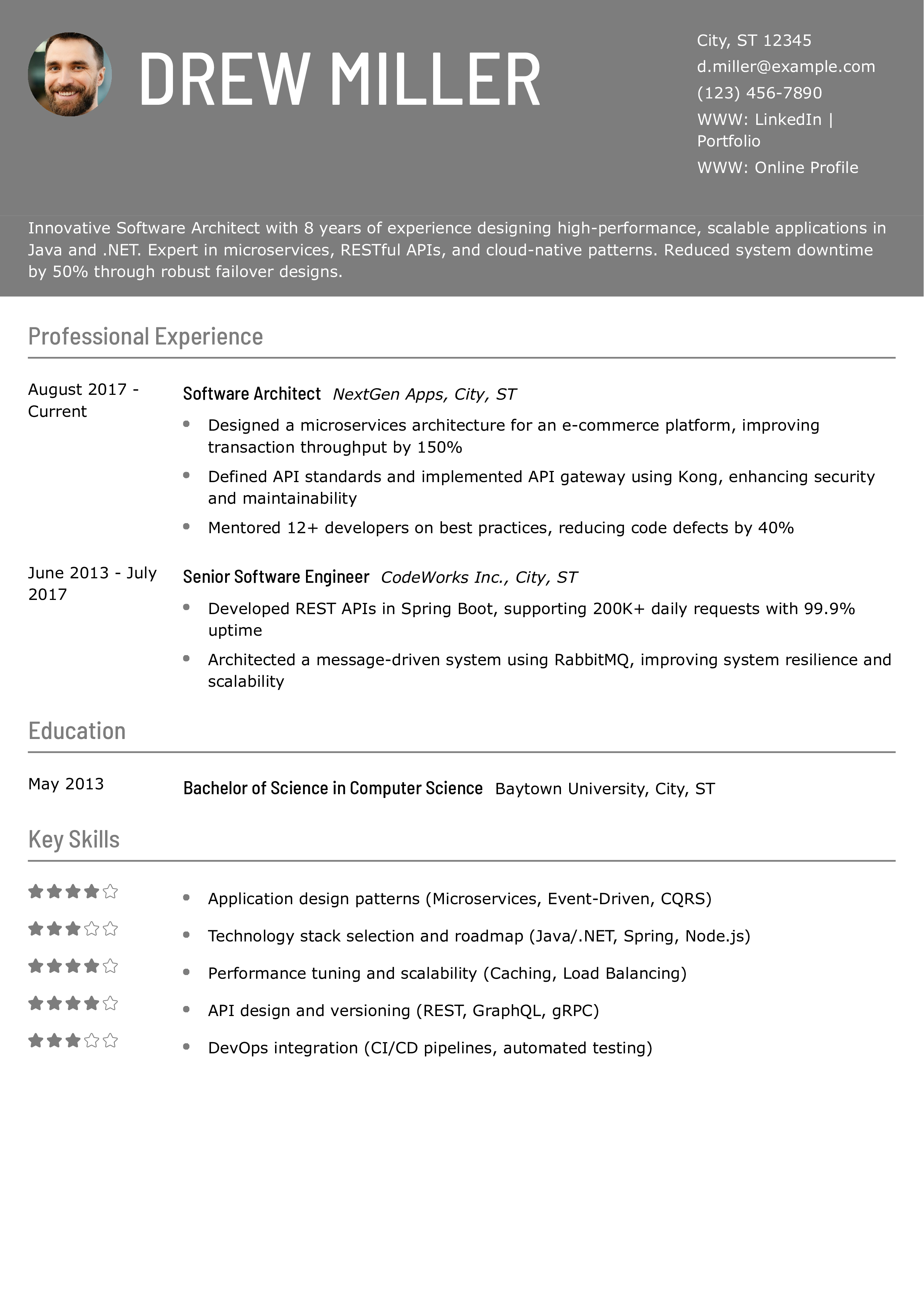 Software Architect Resume