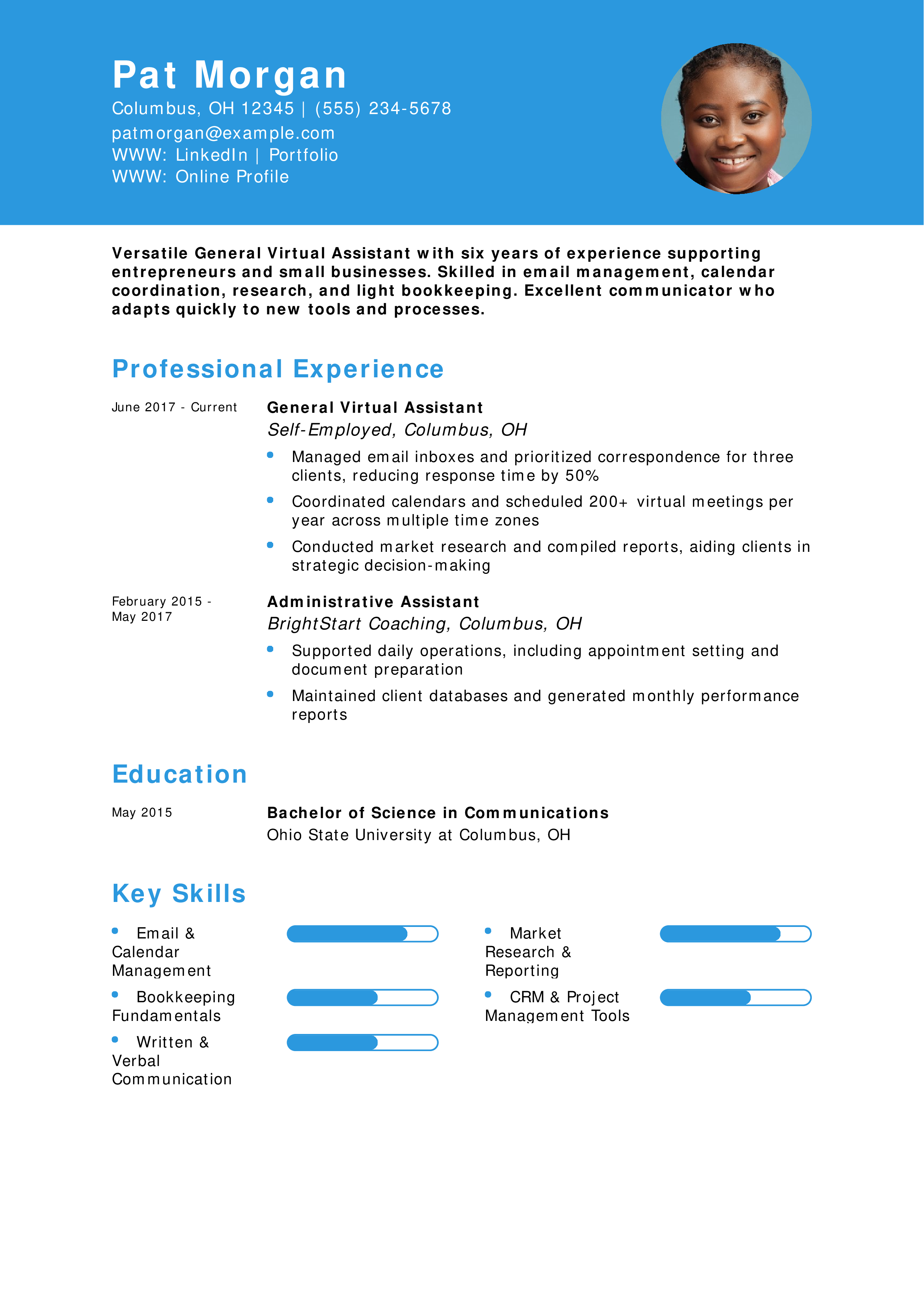 General Virtual Assistant Resume