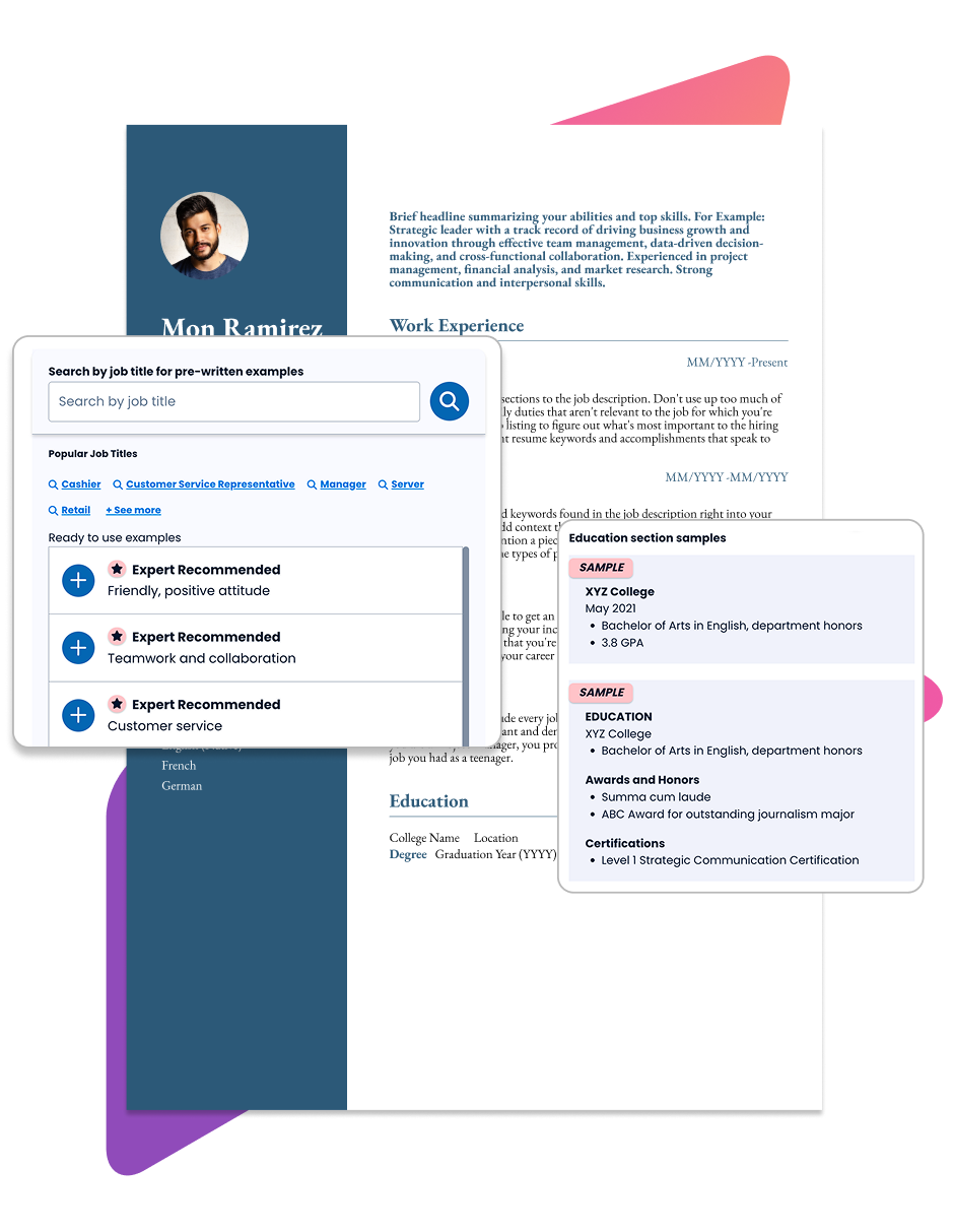 Resume Builder homepage parallax image