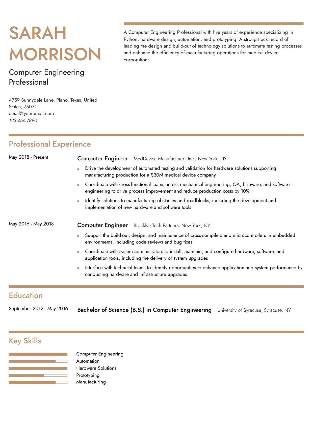 Classy Resume Template