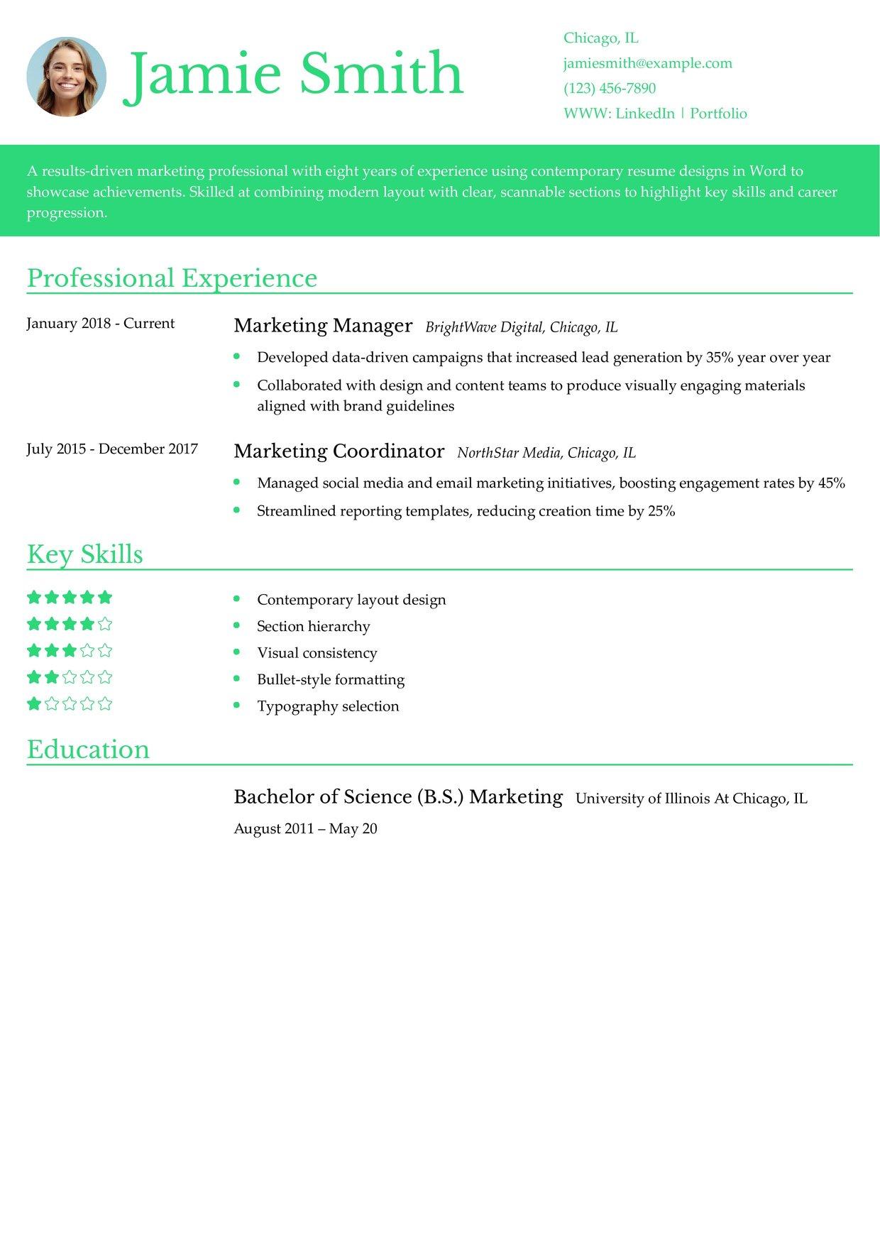 Marketing Professional Resume