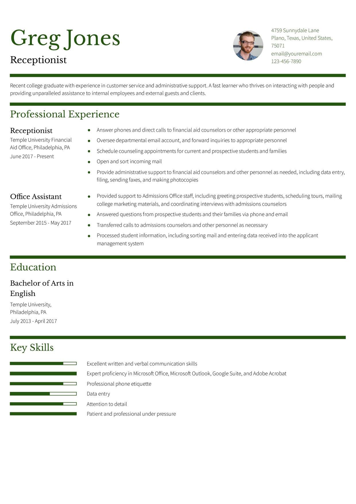 Accessible Resume Template