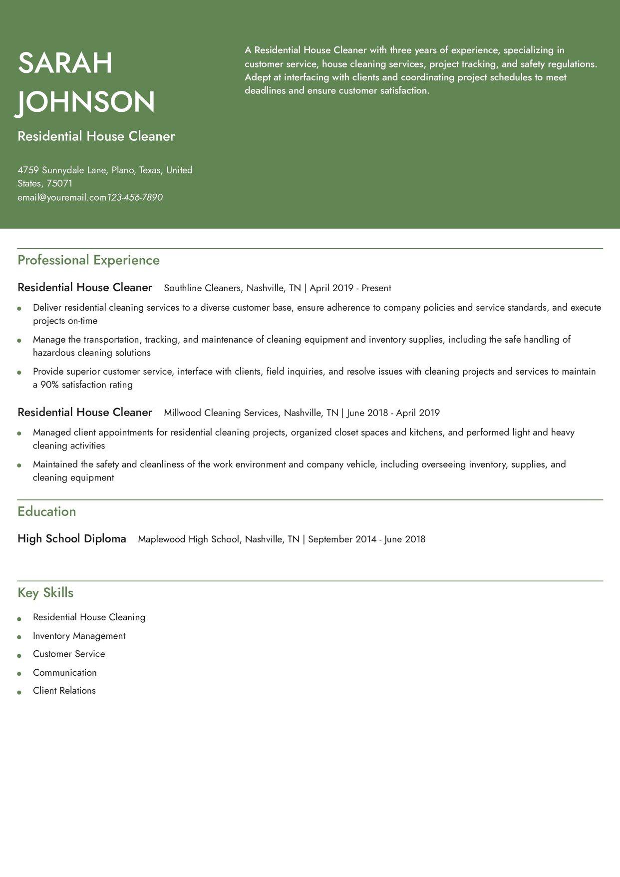 Balanced Resume Template
