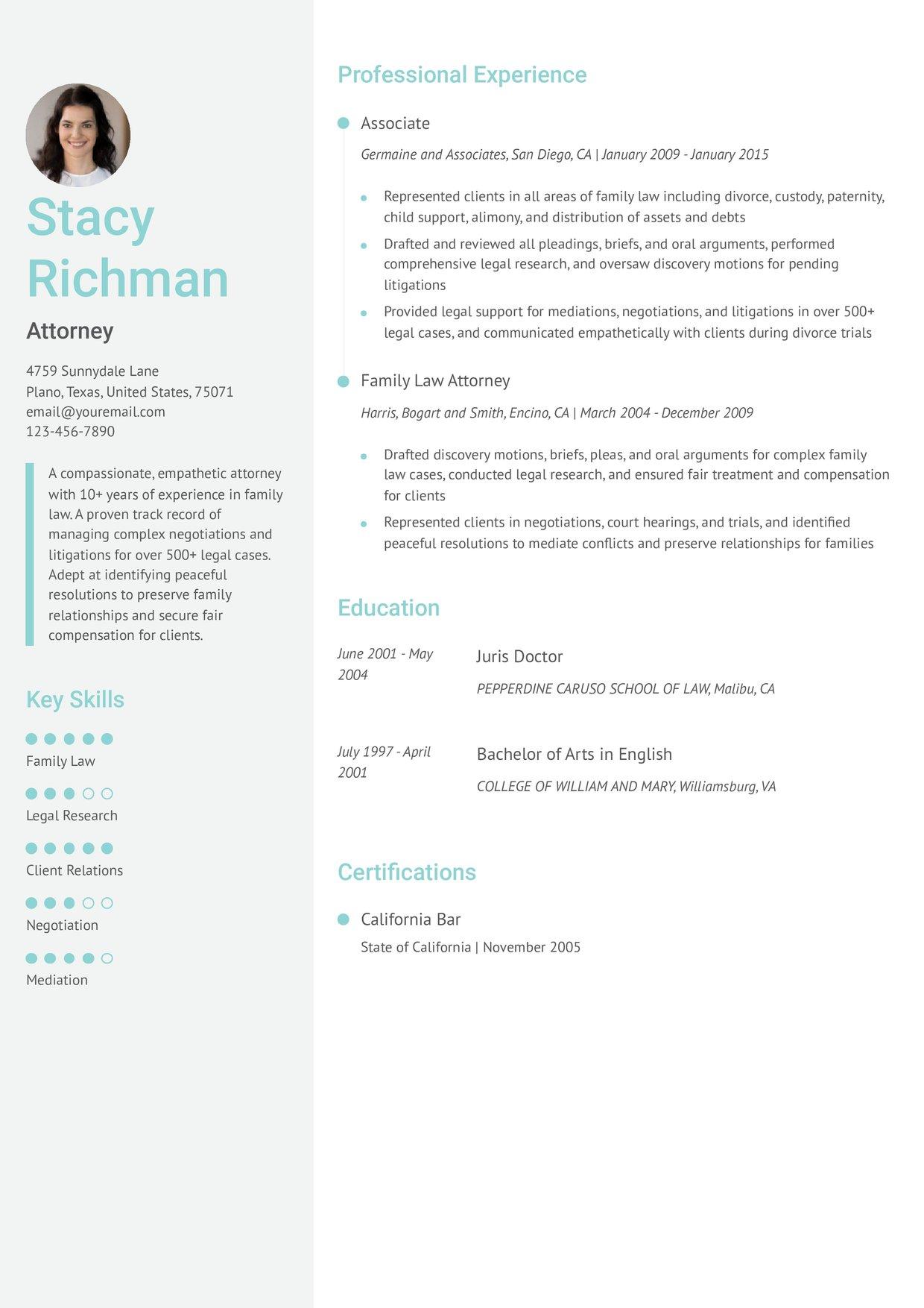 Stay-at-home Parent Resume Example