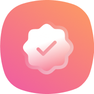Checkmark inside a starburst badge